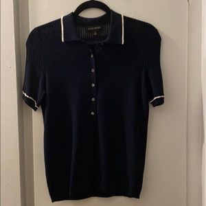 Banana Republic shirt with collar and knit mesh